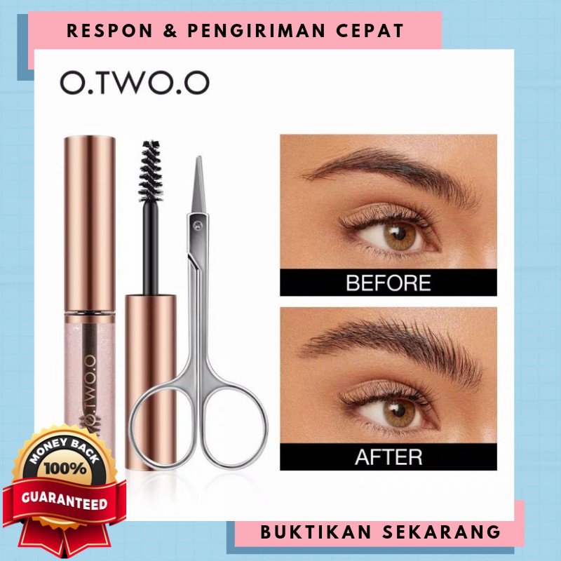 O.TWO.O BROW COAT STYLING GEL PLUS EYEBROW TRIMMING SCISSORS