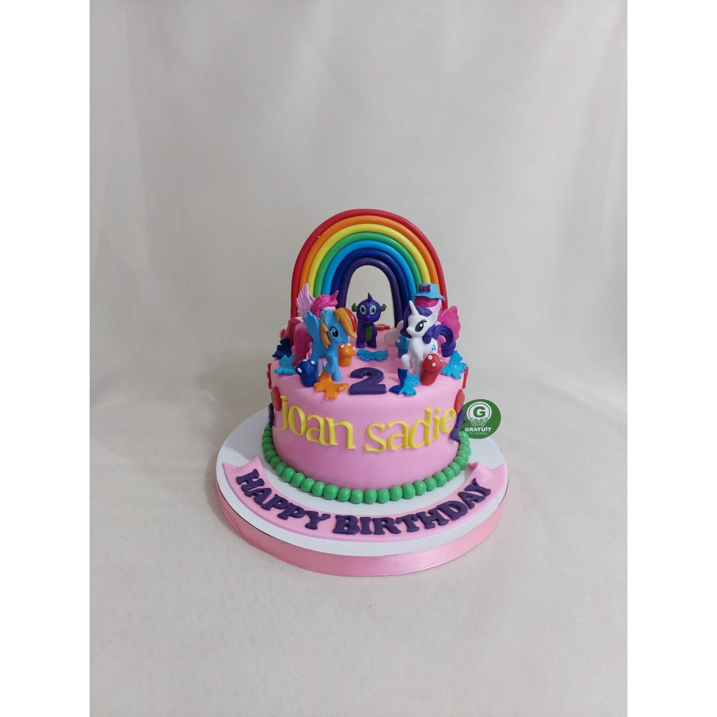 

UNICORN RAINBOW BIRTHDAY CAKE UK 15CM