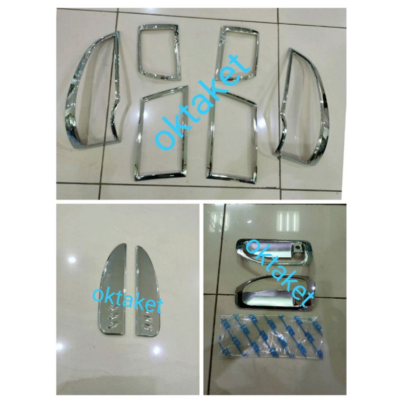 paket garnish lampu depan outer handle chrome canter