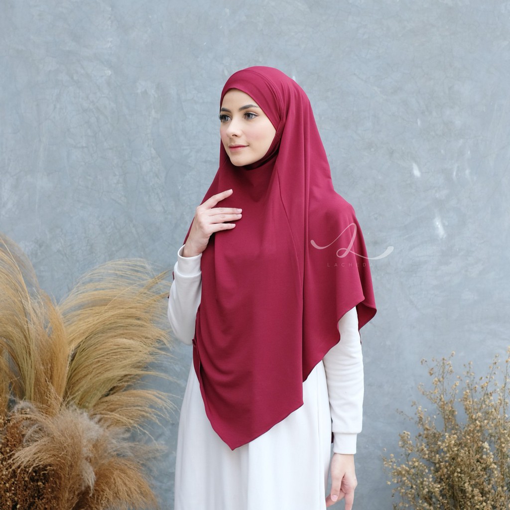 kerudung hijab instan plus masker FRENCH ZAARA BERGO by LACHEDA- griya_mey-1