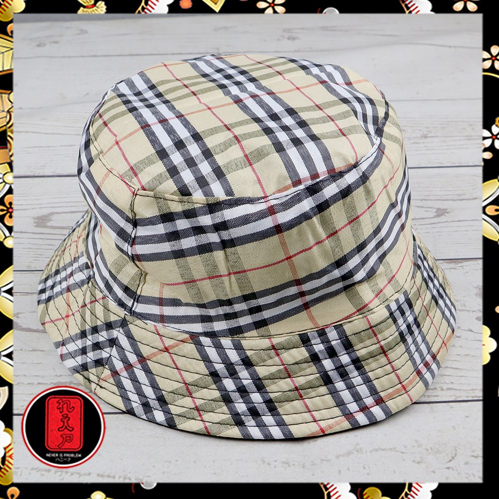 Sparsil Topi Bucket Hat Pria Wanita Dua Sisi - Black