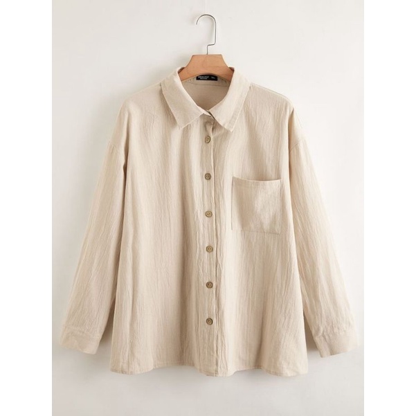 Kemeja Crinkle Premium | Baju Wanita Crinkle