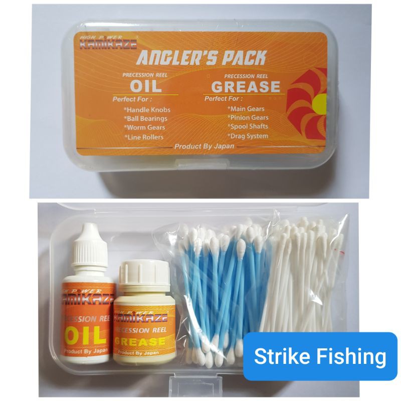 Paket pelumas/Grease + oil Reel Pancing Kamikaze