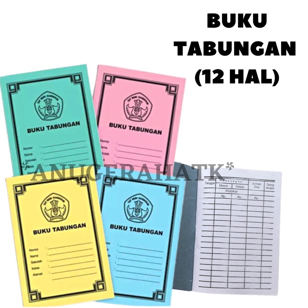 

Buku Tabungan/Buku Keuangan Sekolah Polos Kecil Murah