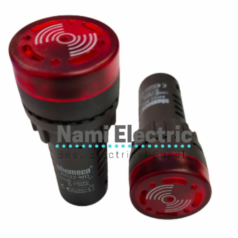 Pilot Lamp LED Buzzer Alarm Flash Shemsco AD-22MD 220VAC / 24VDC