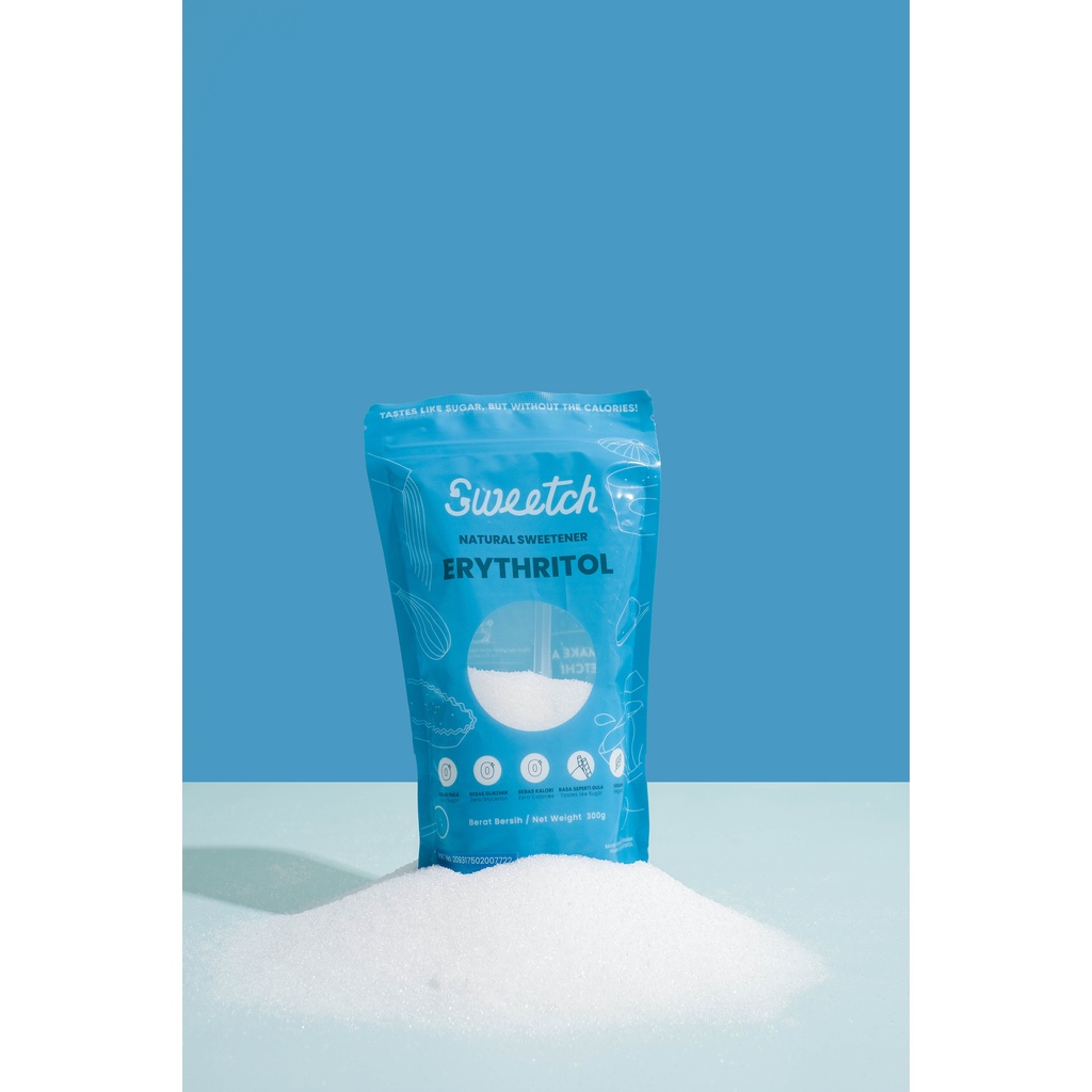 

Sweetch Erythritol Granulate 300gr Pemanis Alami Tekstur Gula Kasar Tanpa Kalori