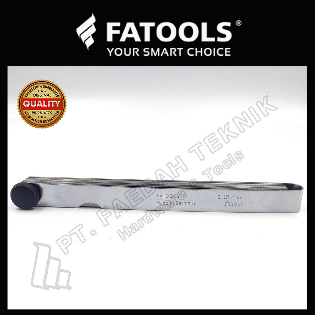 

FATOOLS FG20M-06 - METRIC FEELER GAUGE RANGE 0.05-1.0MM BLADE 20 LG 6