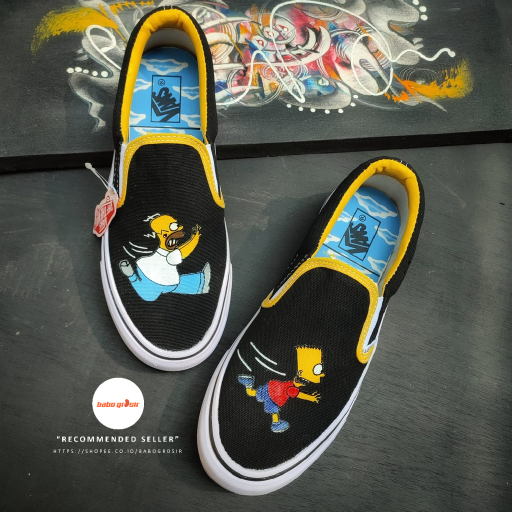 PROMO Sepatu Sneakers Vans Slip On The Simpsons Premium Import Quality, Harga Termurah, Kualitas Terbaik dan Terjamin