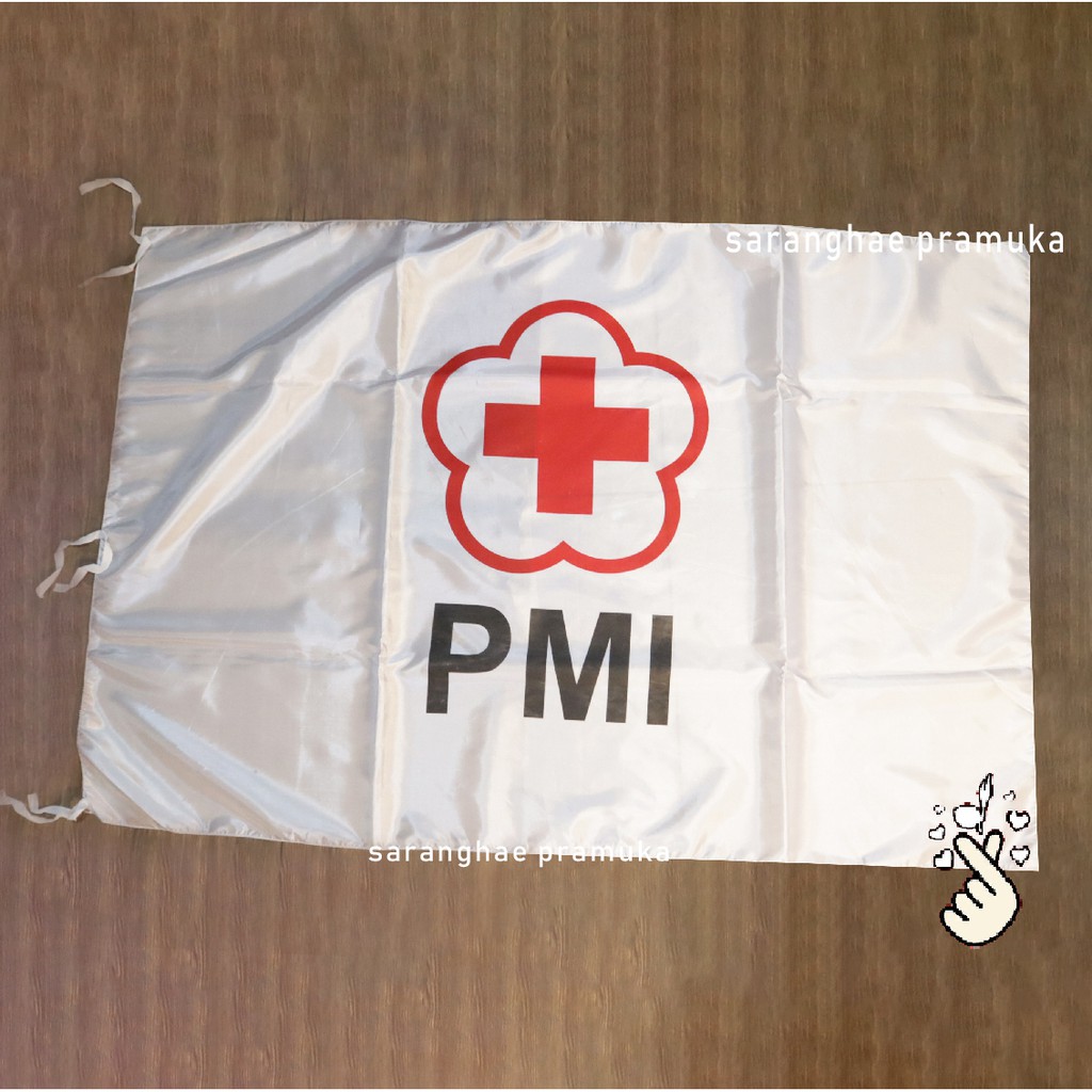 Bendera PMI Palang Merah Indonesia Besar