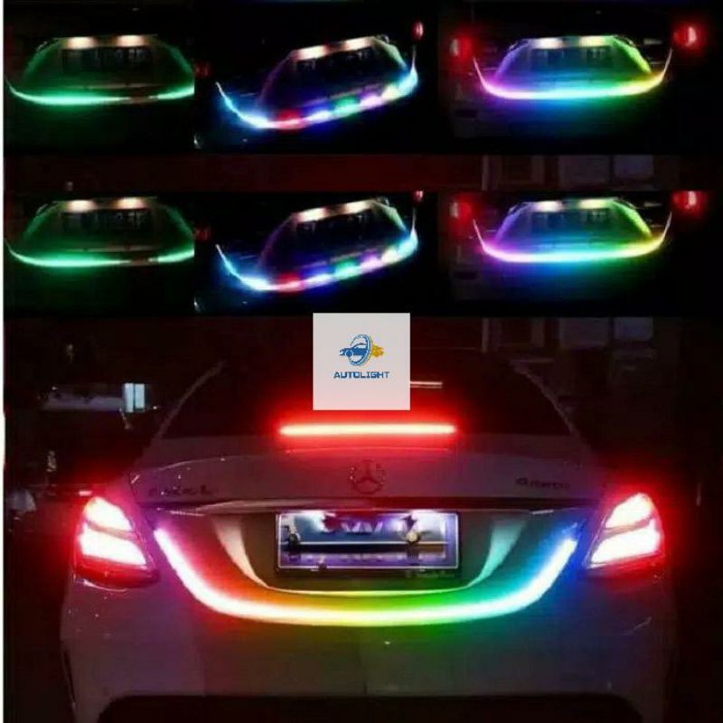 Lampu Strip DRL RGB 12V TAIL LED Lampu Bagasi Pintu Belakan Mobil Stop Sein Signal