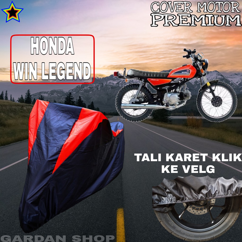 Sarung Motor HONDA WIN LEGEND Hitam MERAH Body Cover Penutup Pelindung Motor Honda Win PREMIUM