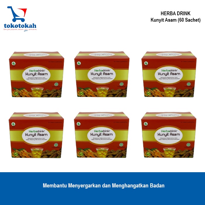

( 6 DUS) HERBADRINK KUNYIT ASAM minuman herbal haid produksi KONIMEX