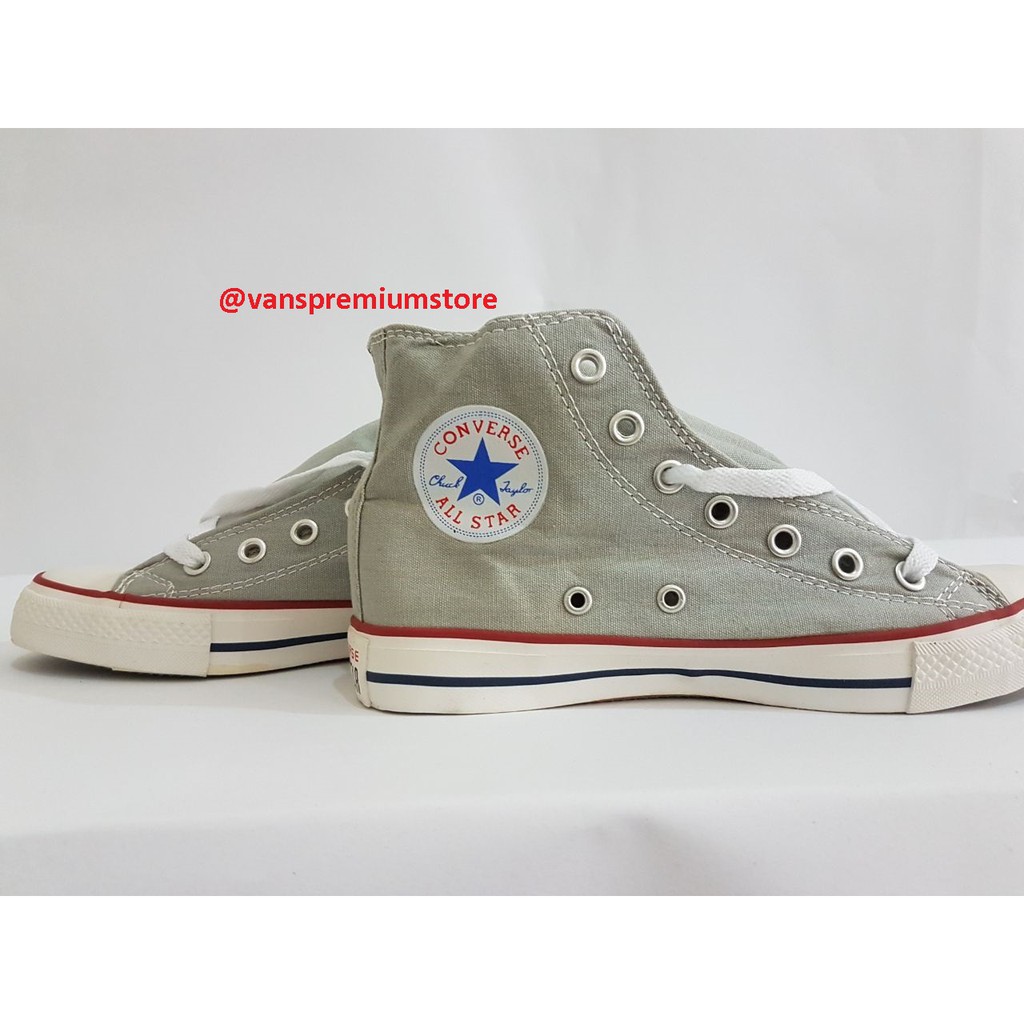 Converse All Star Classic Gray High Sepatu Sneakers Klasik Abu-Abu Tinggi Sepatu Pria Wanita