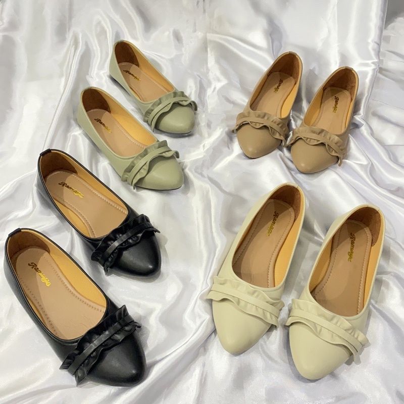 SALE PROMO MURAH QQ 31 - Sepatu Kerja Wanita / Flat shoes / Flat Wanita / Sol Non Slip Karet