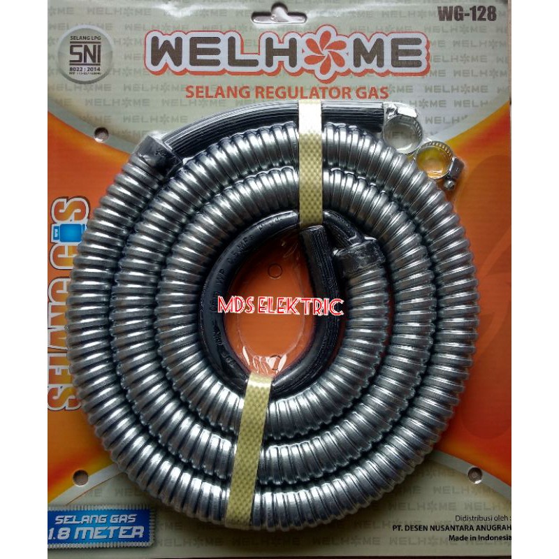 Selang gas tanpa regulator 1,8 meter SNI WELHOME