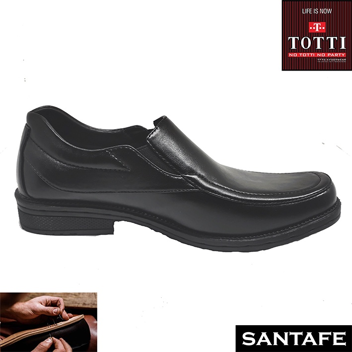 Sepatu Pantofel Pria Hitam bahan Sintetis Kerja Formal Totti Pantopel Dinas Sekolah Pantovel