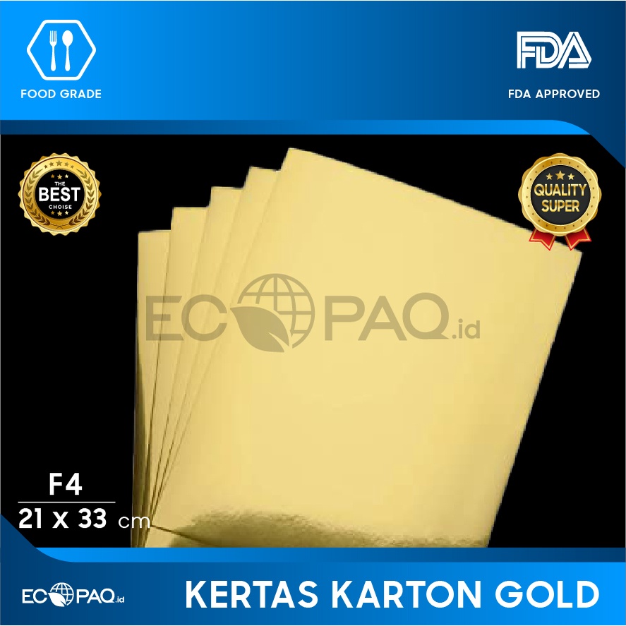 

Karton Emas - Kertas Emas - Gold Paper -21x33 cm (F4) (22 lb)