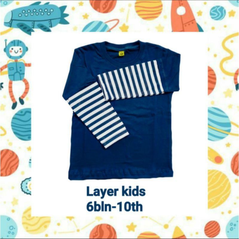 kaos dobel layer anak