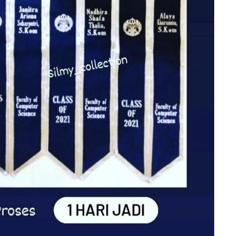 slempang wisuda bordir