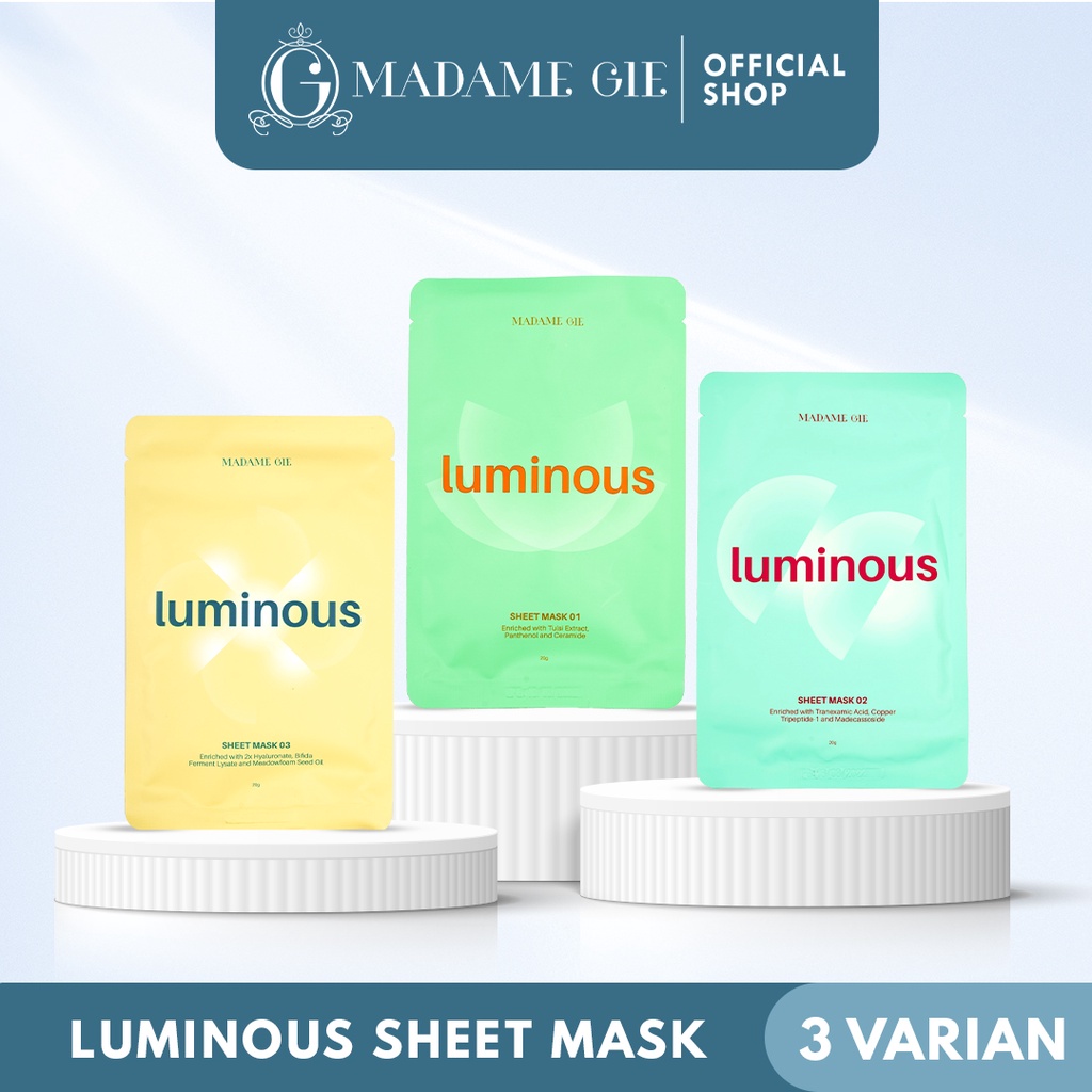 Madame Gie Luminous Sheet Mask - Skincare Masker Wajah