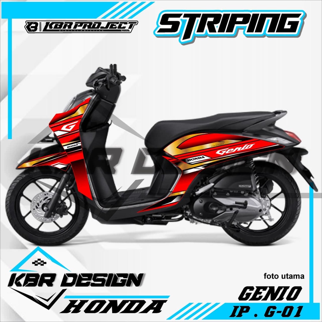 (COD) STICKER STRIPING MOTOR GENIO - STICKER STRIPING GENIO.01