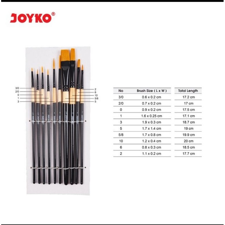 

Brush Kuas Cat Air Cat Minyak Lukis Acrylic Joyko BR-9
