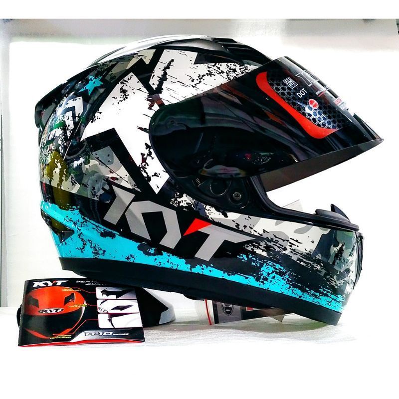HELM KYT R10 PULL WARNA PAKET GANTENG-Bk blue