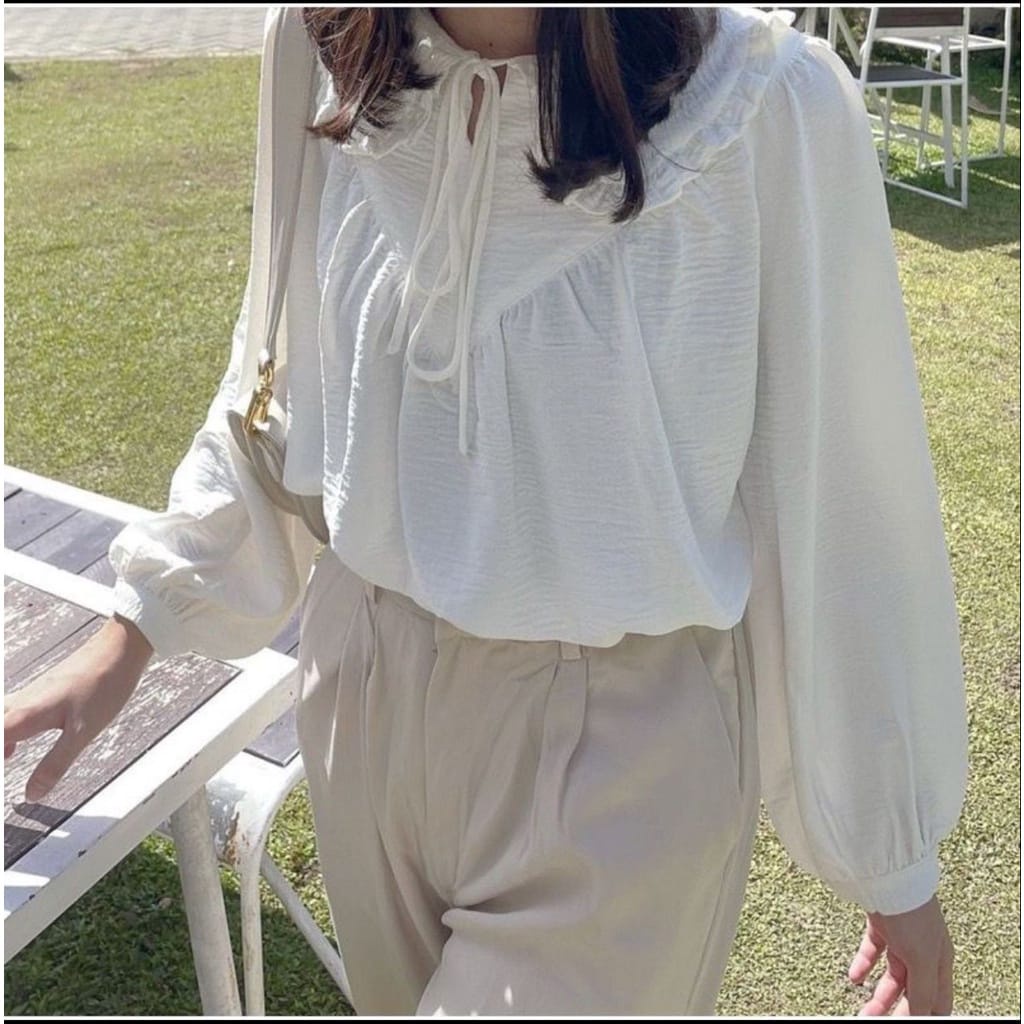 BEFAST - ZRX OOTD Blouse ELSHA / LAVITA BLOUSE / Blouse Casual Wanita / Atasan Lengan Panjang Karet / Fashion Wanita Remaja Terbaru 2022 / Blouse Formal / Termurah