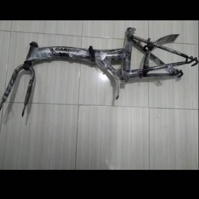 Frame rangka sepeda lipat genio cardiff plus fork depan dan velg set