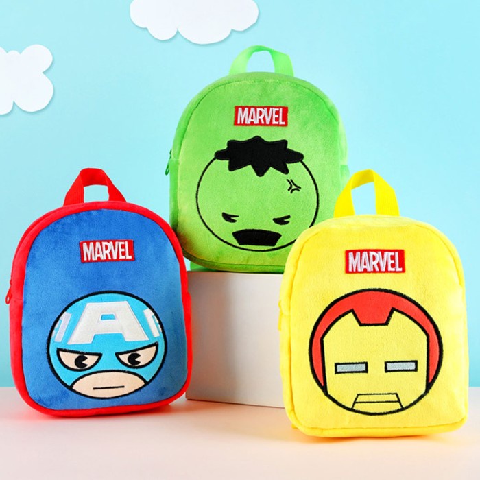 MINISO Marvel Tas Ransel Mewah Anak Plush Backpack