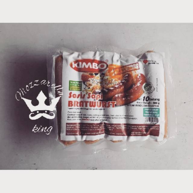 

Sosis Sapi Kimbo Bratwurst Original 10pcs 500g Halal