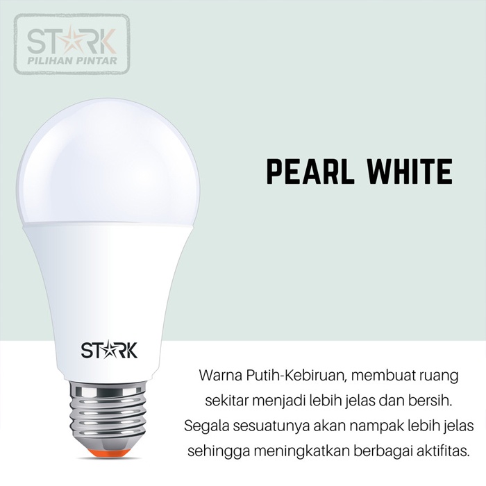 Bohlam Lampu LED 3 Watt STARK E27 Putih Pearl White