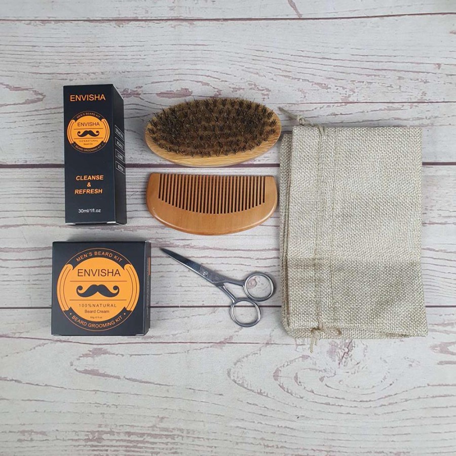 Kit Penumbuh Jenggot Kumis Pria Men Beard Kit Styling Tool - FB18075