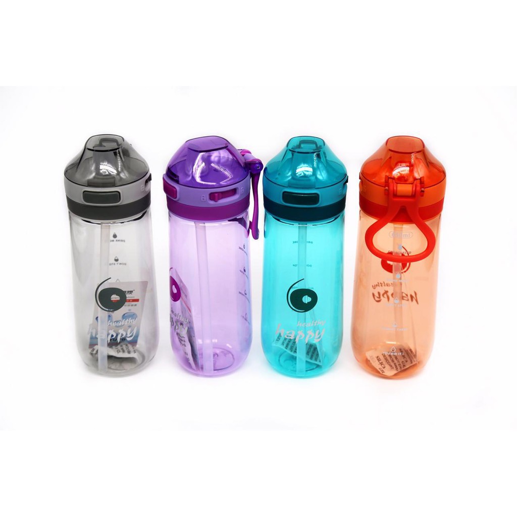 Botol Minum Clip on sport ANTI BOCOR 650 ML / Botol Minum Sport Water / Botol Olahraga Minum