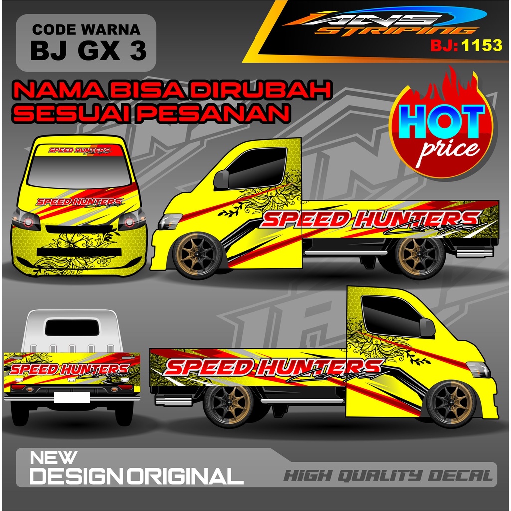 STICKER DECAL FULL BODY GRANMAX , PICK UP, CARRI, L300 / VARIASI STIKER FULL PICK UP GRANMAX CARRY / DECAL GRANMAX / STICKER PICK UP