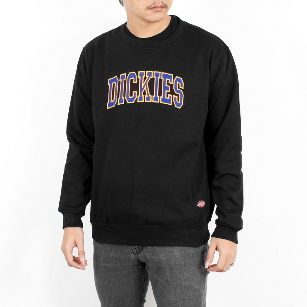 Dickies Sweater Crewneck Pria Full Label Hagtag Font Bordir Premium