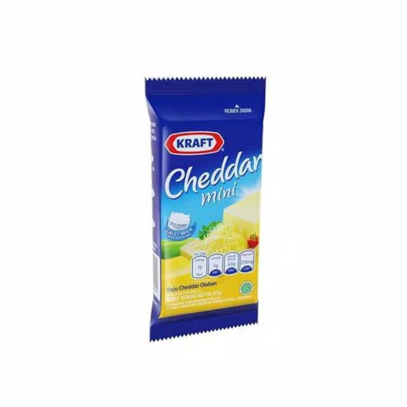 

Kraft Cheddar Mini 30gr / Keju / Cheese