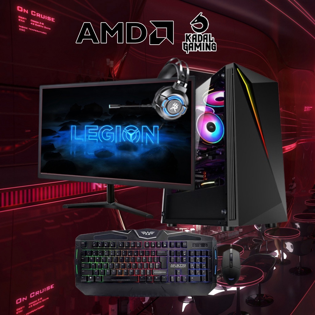 PC Gaming Ryzen 5 PRO 4650G (12 CORES) VGA Radeon 8GB Ram Full set Paket Full set Komputer Rakitan Kantor Design Render Livestream Editing CPU