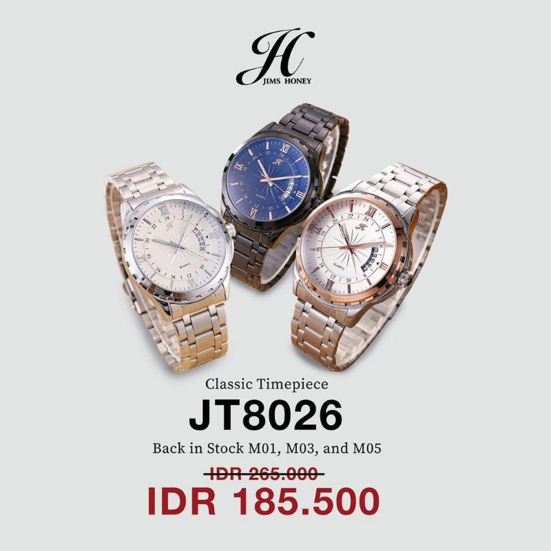 Jims Honey Timepiece 8026 Jam Tangan Pria Jam Tangan Impor Jam Tangan Jims Honey Jam Tangan 8026