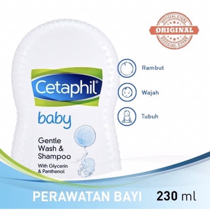 Cetaphil gentle wash &amp; shampoo 230 ml ( sabun &amp; shampoo khusus bayi )