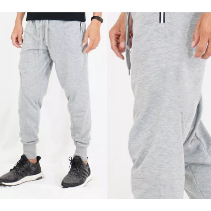 Celana Joger Polos Double Zipper Jogger panjang