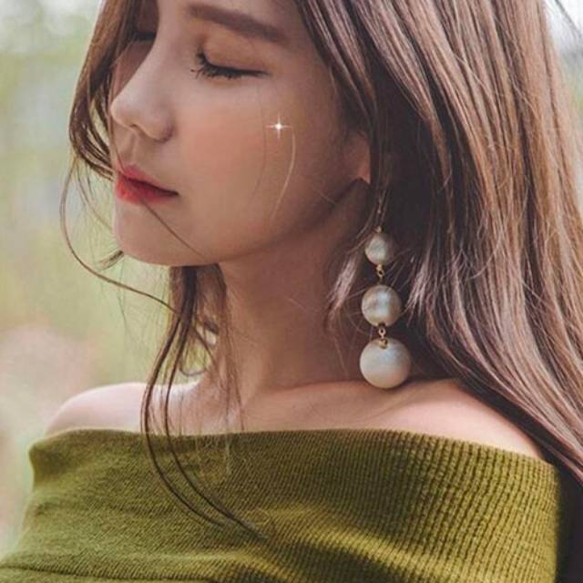 anting mutiara panjang