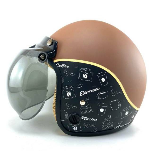 Best Item HELM BOGO RETRO MOTIF HELM MOTOR SNI HELM MURAH HELM TERLARIS HELM BOGO