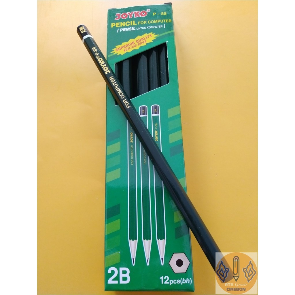 Pensil  Joyko P-88 Pencil  2B  Computer  1 Pack isi 12 Pcs  Kualitas Super