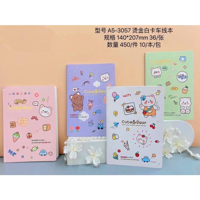 

[D] A5-3057 Agenda/Diary Notebook Cute&Bear (pcs)