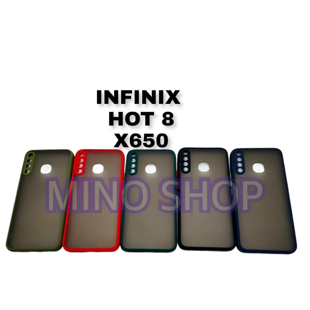 SOFTCASE INFINIX HOT 8 X650 - HARDCASE DOVE MYCHOICE + PELINDUNG KAMERA - AERO CASE