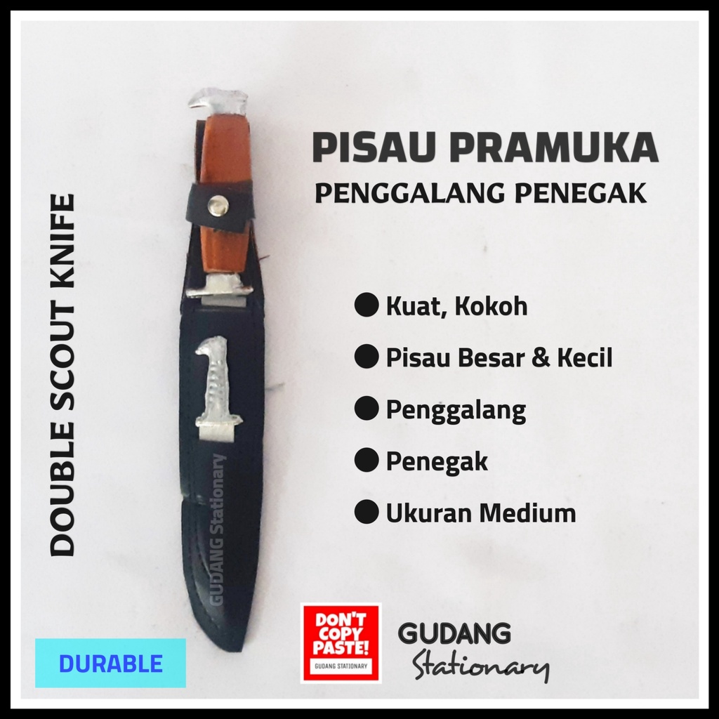 Pisau Belati Double Medium Pramuka [ 1 Piece ]