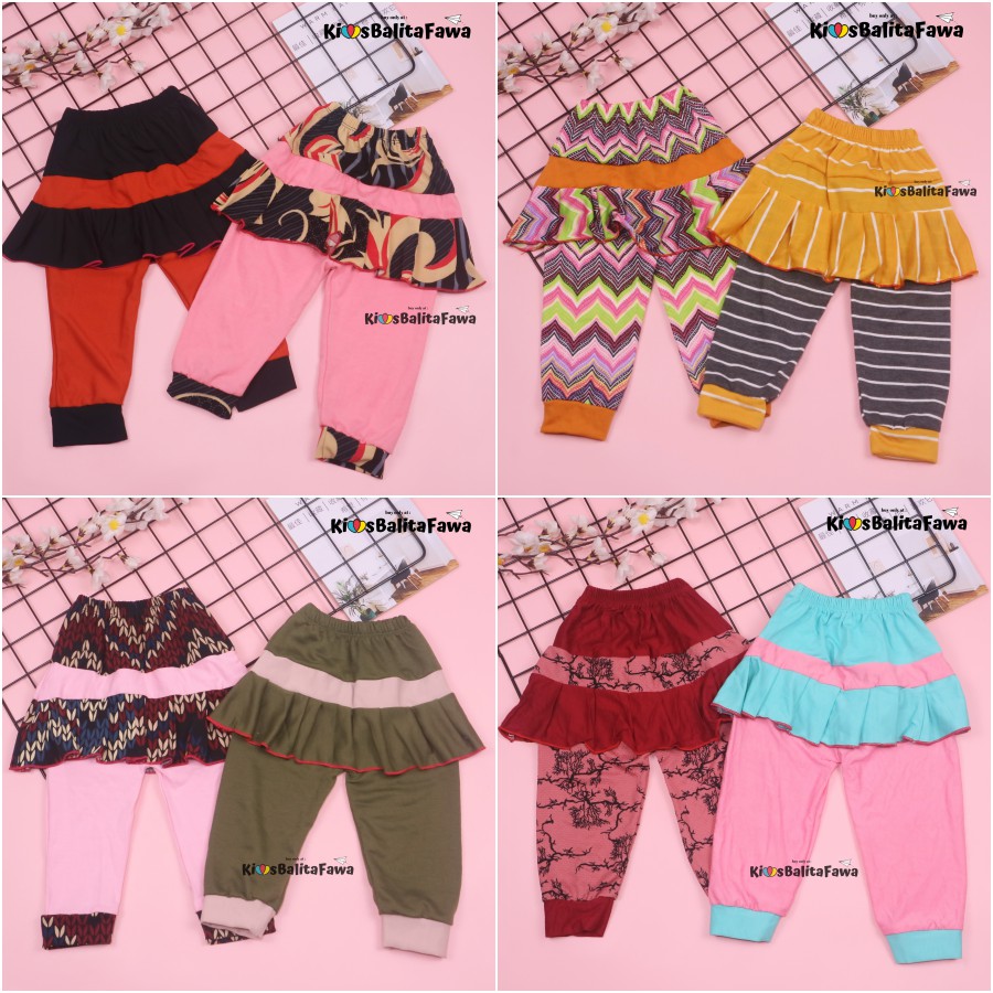 Umbrella Pants uk Bayi - 4 Tahun / Celana Panjang Anak Perempuan Model Rok Legging Pants Murah