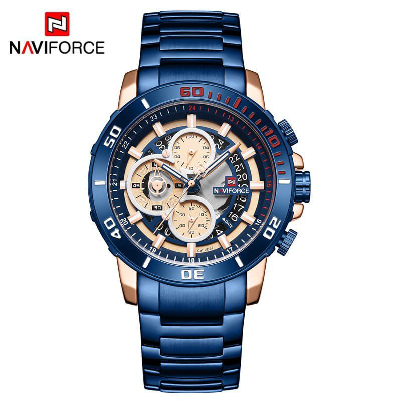 Naviforce Stainless Multifungsi - Jam Tangan Pria - 9174 - Original crono aktif garansi resmi 1 tahun