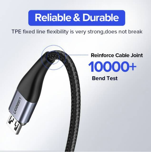 Ugreen Micro Usb Magnetic Cable Kabel Data Magnetik Micro Usb Shopee Indonesia